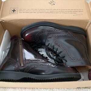 Dr. Martens Dark Burgundy Brogue Boots
